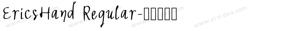 EricsHand Regular字体转换